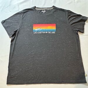 Lake & Trail Graphic Tee XXXL Life Is Better On The Lake Gray T Shirt